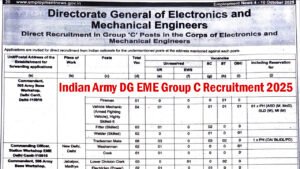 Indian Army DG EME Group C Recruitment 2025