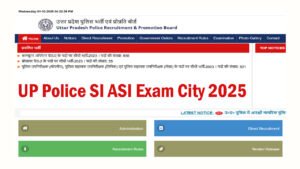 UP Police SI ASI Exam City 2025
